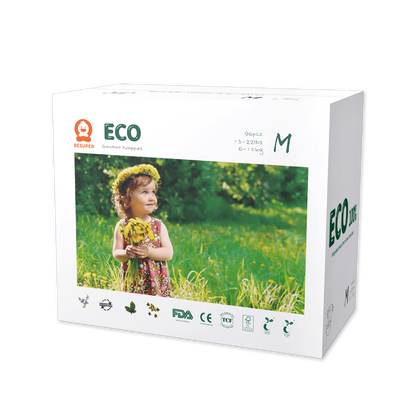 BeSuper ECO Bamboo Pelene M (6-11 kg) 96 kom