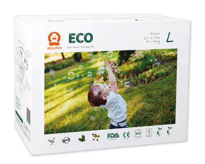 BeSuper ECO Bamboo Pelene L (9-14 kg) 90 kom