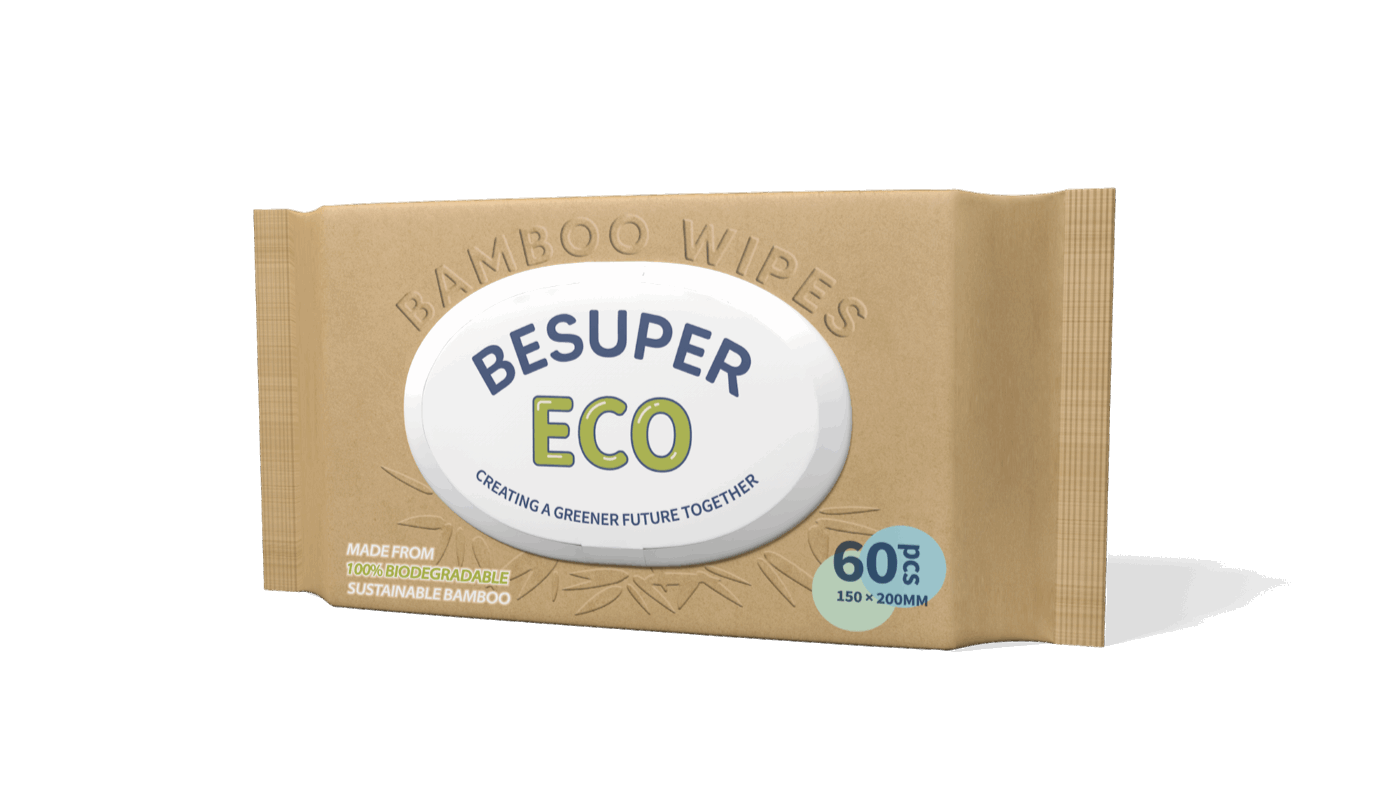 BeSuper ECO Bamboo vlažne maramice 60 kom