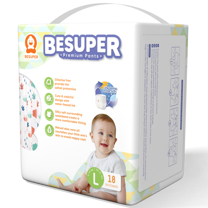 BeSuper Premium Pelene-Gaćice L (9-14 kg) 18 kom