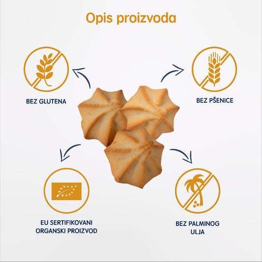 Fleur Alpine biskvit bez glutena "Kurabije od pirinčanog brašna sa jogurtom". 120/12