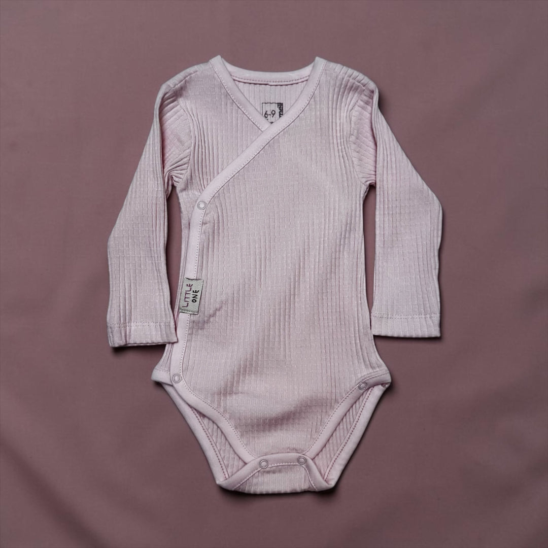 Caramell bodi na preklop za bebe dugih rukava