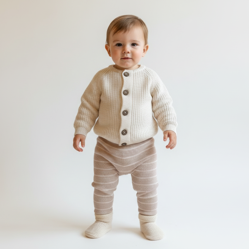 BABY MIO kompletic trikotaza: pantaloni (pruge), jakna
