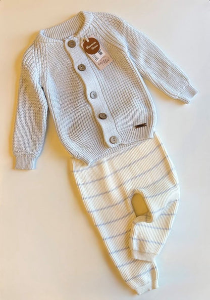 BABY MIO kompletic trikotaza: pantaloni (pruge), jakna