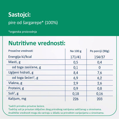 Fleur Alpine organski pire sa šargarepom 4+, 90gr