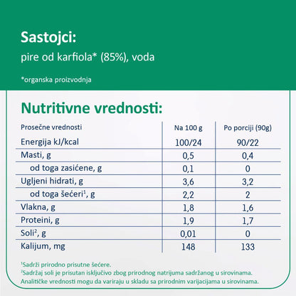 Fleur Alpine organski pire sa karfiolom 4+, 90gr