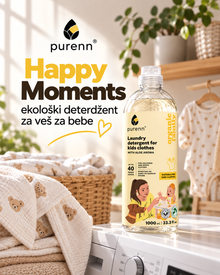 PURENN Happy Moments – ekološki deterdžent za veš za bebe