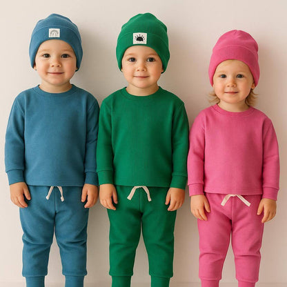 WOWO Kids Komplekt set 3: Pantalone, dukserica, kapa