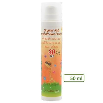 Azeta Bio organski losion za zaštitu od sunca za decu i odrasle za lice i telo SPF30