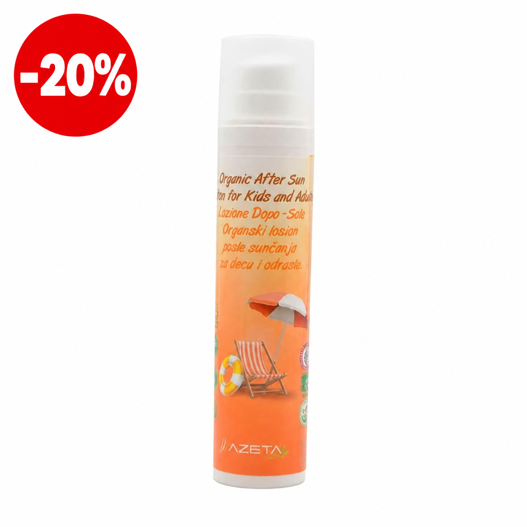 Azeta Bio organski losion za negu kože posle sunčanja za decu i odrasle - lice i telo 100ml