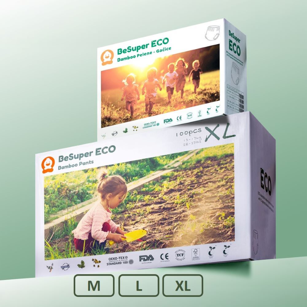 BeSuper ECO Bamboo gacice mesecno pakovanije