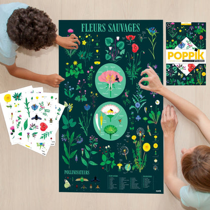 POPPIK Edukativni poster s nalepnicama Otkrića: Botanika 7+