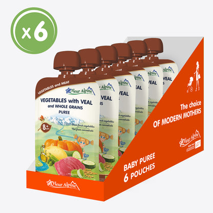 Fleur Alpine organski pire od povrća sa teletinom 8+, 100gr