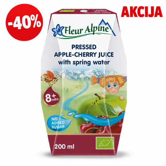 Fleur Alpine organski sokić sa vodom od višnje I jabuke, 8m+, 200ml