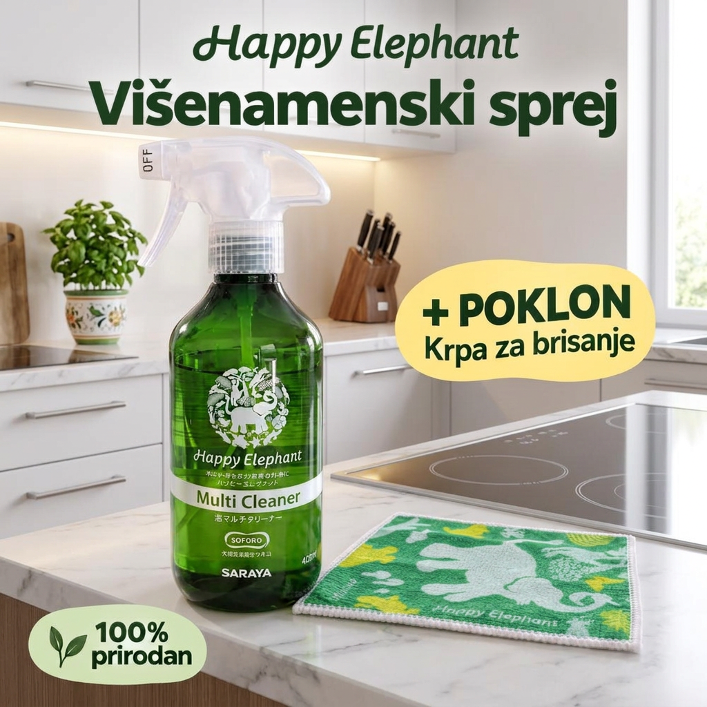 Sredstvo za čišćenje Happy Elephant 400 ml - 100% prirodno