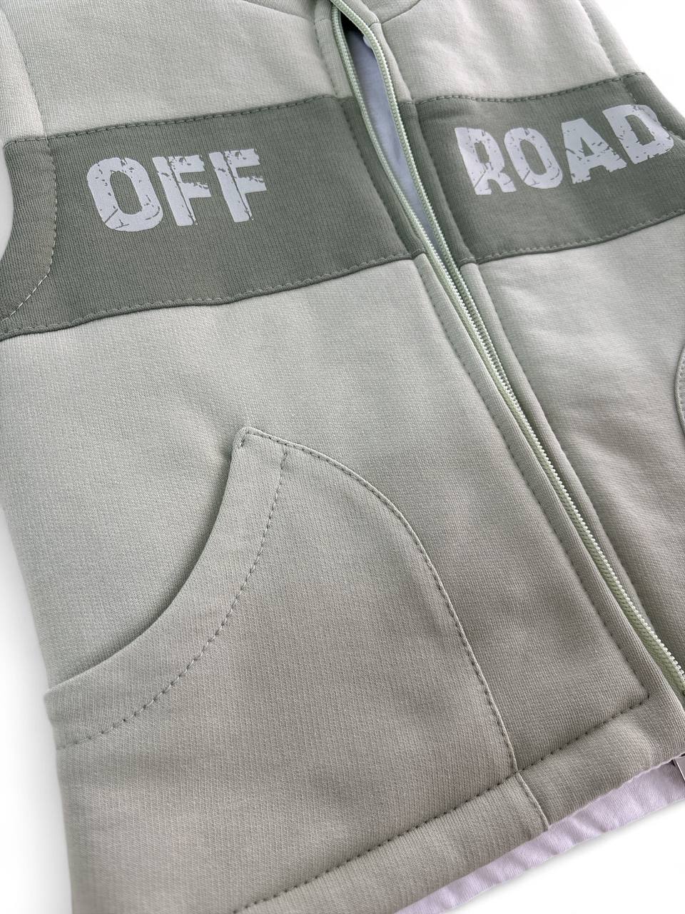 WOWO Kids Komplekt sa auto OFF ROAD: pantalone, prsluk, majica dugih rukava