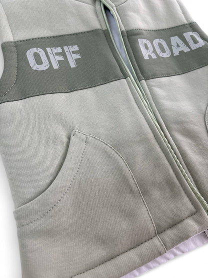 WOWO Kids Komplekt sa auto OFF ROAD: pantalone, prsluk, majica dugih rukava