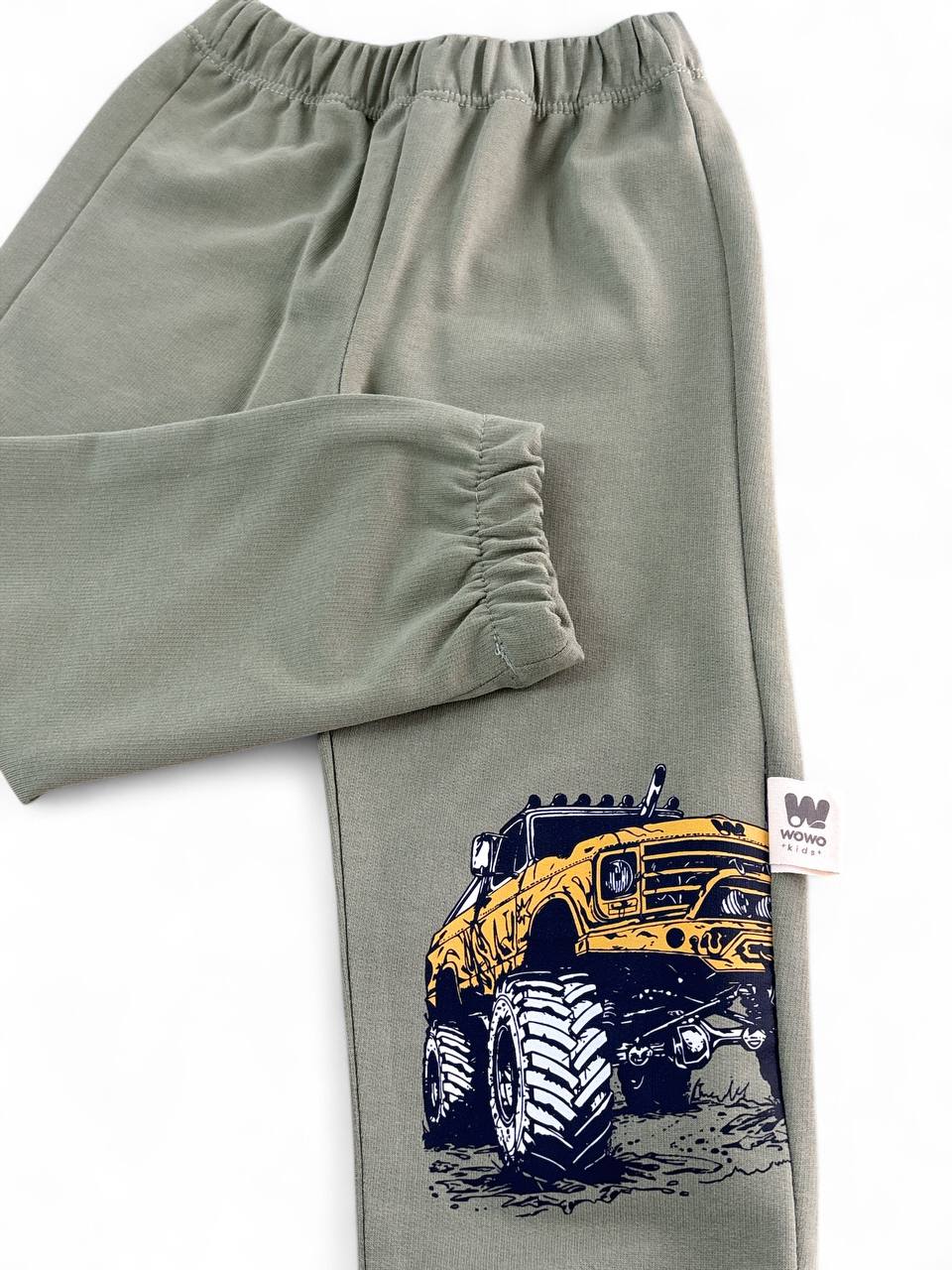 WOWO Kids Komplekt sa auto OFF ROAD: pantalone, prsluk, majica dugih rukava