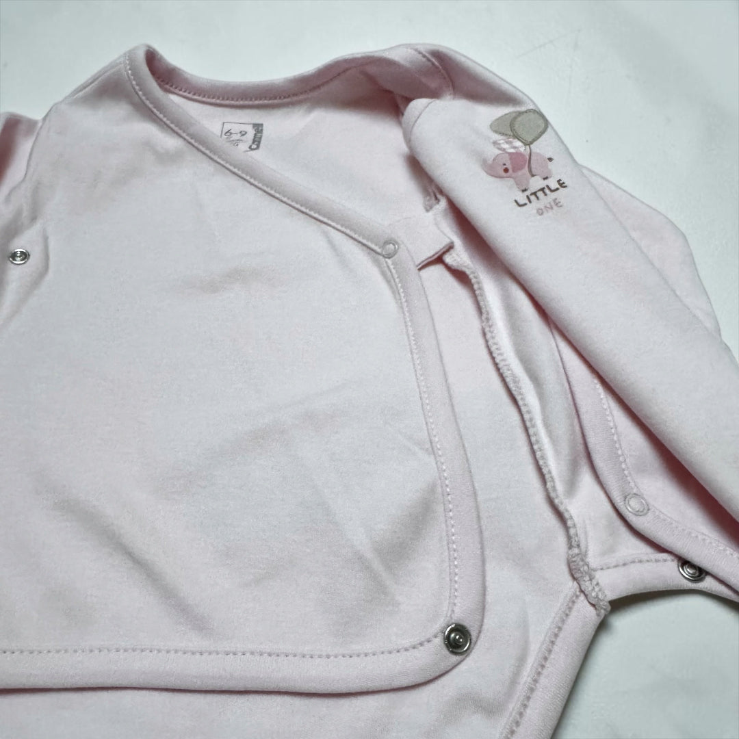 Caramell bodi na preklop za bebe dugih rukava