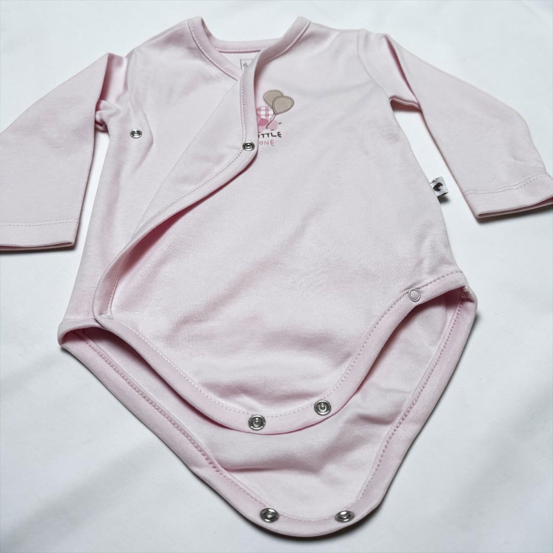 Caramell bodi na preklop za bebe dugih rukava