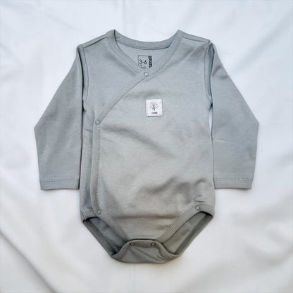 Caramell bodi na preklop za bebe dugih rukava