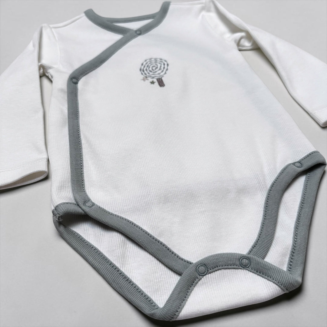 Caramell bodi na preklop za bebe dugih rukava