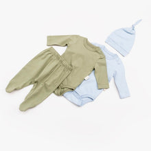 VAUVA Set 3 od pamuka za bebu: pantalone, bodi dugih rukava, kapa