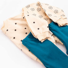 VAUVA Set od 2: Duks za devojčice sa pantalonama, Krema-morska pena