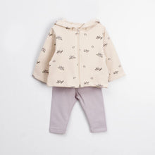 VAUVA Dečije set Borovnica od 2: pantaloni i dukserica sa kapuljačom i zatvaračem