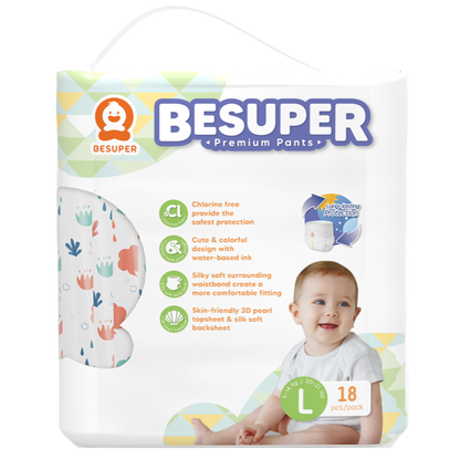 BeSuper Premium Pelene-Gaćice L (9-14 kg) 18 kom