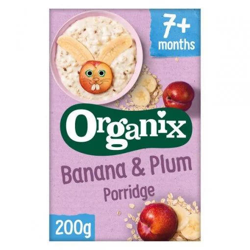 ORGANIX organska bezmlečna kaša sa bananom i šljivom, (7m+) 200g