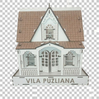 PUZLIANA drvena kućica za lutke za sklapanje