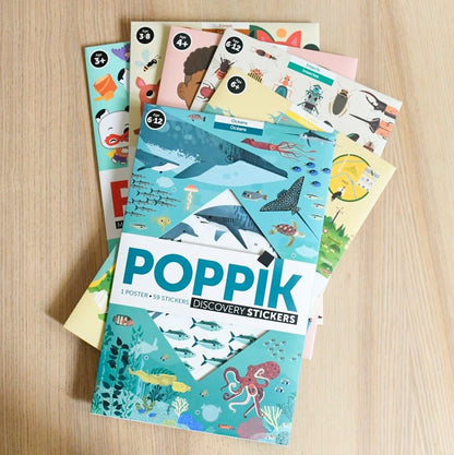 Poppik Edukativni poster sa nalepnicama Otkrića: Vulkani 7+