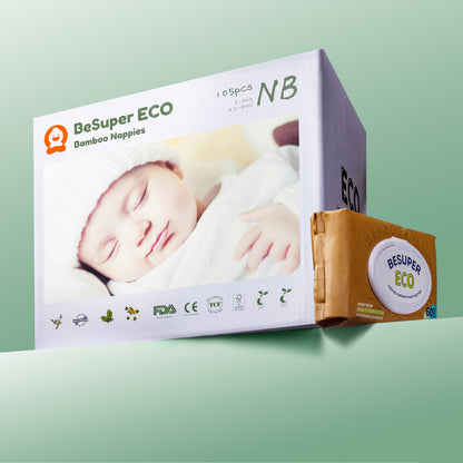 BeSuper ECO BAMBOO Pelene sa vlažnom maramicom