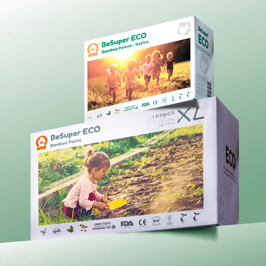 BeSuper ECO Bamboo Pelene-Gaćice 125 kom