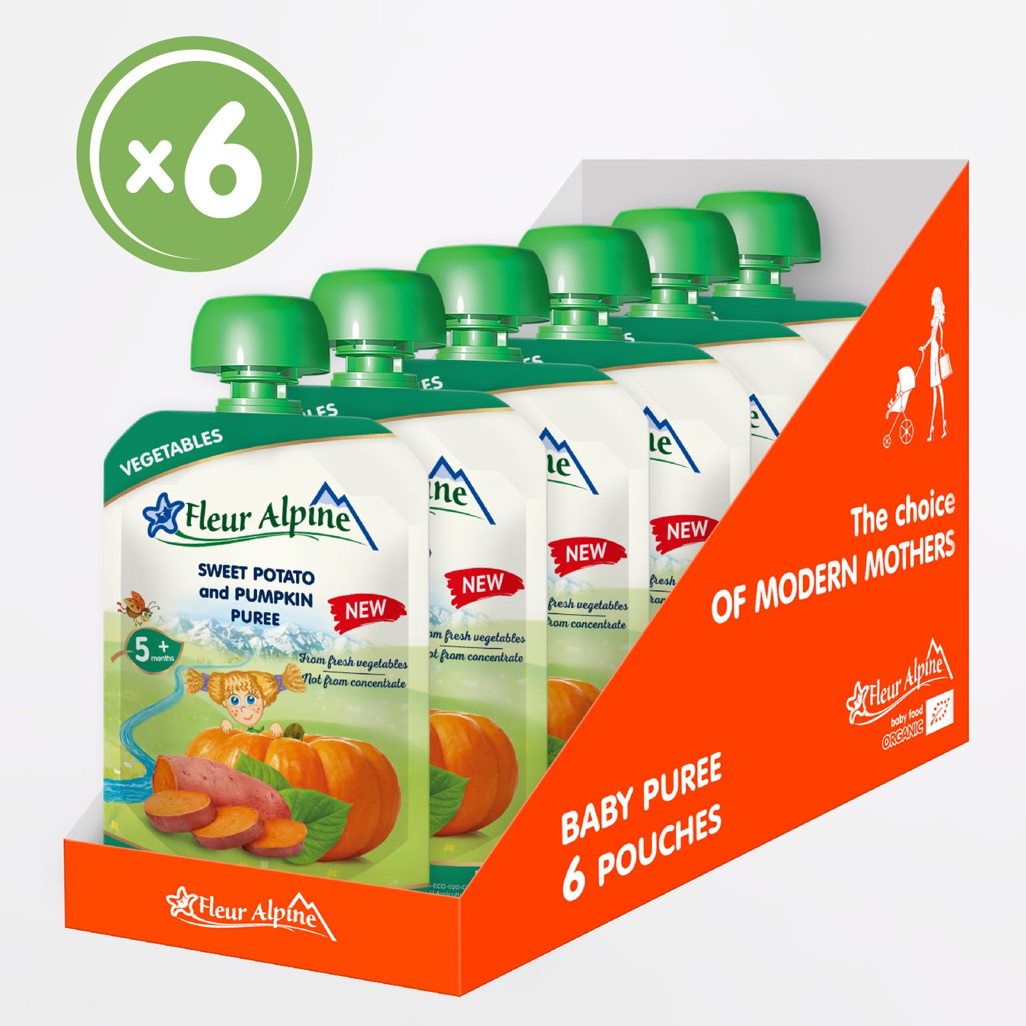 Fleur Alpine organski pire sa slatkim krompirom i bundevom 5+, 90gr
