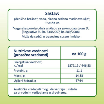 Fleur Alpine italijanski TARALLI sa ekstra devičanskim maslinovim uljem, za celu porodicu, 125 g