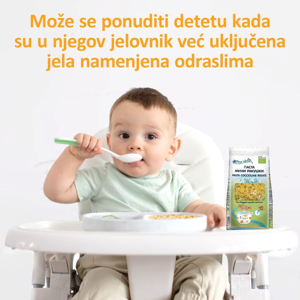 Fleur Alpine testenina ŠKOLJKICE (Coccioline Rigate) od durum pšenice, 250 g