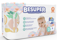 BeSuper Premium Pelene 3 (M, 6-11 kg) 34 kom