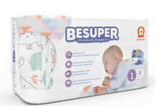 BeSuper Premium Pelene 1 (NB, 2-4 kg) 36 kom