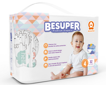 BeSuper Premium Pelene 4 (L, 9-14 kg) 32 kom